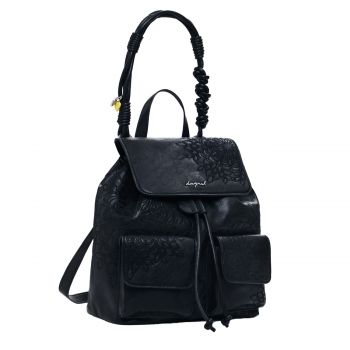 Small embroidered backpack black