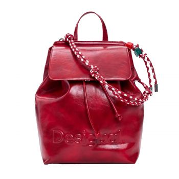 Small logo backpack red