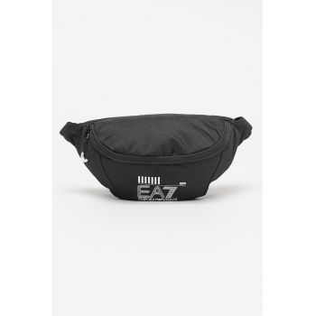 Borseta unisex cu imprimeu logo - Alb/Negru