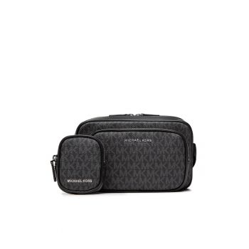Geanta barbati -  Black Hudson - piele ecologica - negru