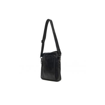Geanta barbati  model Black 000 Mha-177 - piele naturala - culoare neagra.