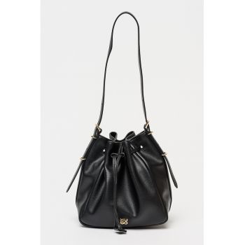 Geanta bucket de piele ecologica Neeko - Negru