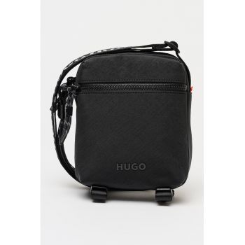 Geanta crossbody cu bareta cu model logo Ayden - Negru