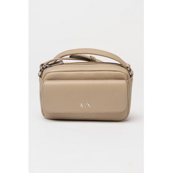Geanta crossbody cu fermoar - Bej inchis