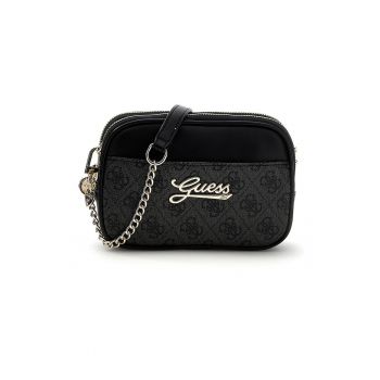 Geanta crossbody cu imprimeu logo - Negru