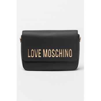 Geanta crossbody cu logo - Negru