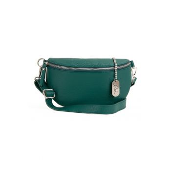 Geanta crossbody de piele Berenice - Verde aquamarin