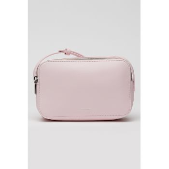 Geanta crossbody de piele ecologica cu bareta ajustabila Foil - Roz deschis