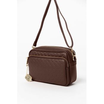Geanta crossbody de piele Tabita - Maro inchis