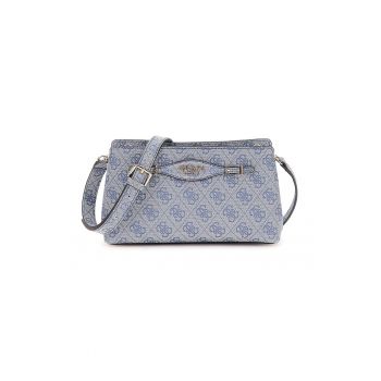 Geanta crossbody din piele ecologica cu model - Albastru petrol