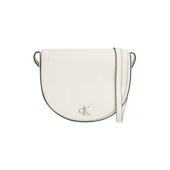 Geanta crossbody din piele ecologica Minimal - Negru stins/Alb murdar