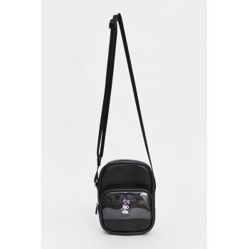 Geanta crossbody din piele ecologica - Negru