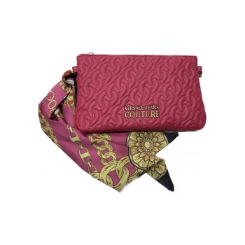 Geanta crossbody matlasata cu logo metalic