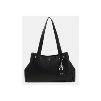Geanta dama  HWBG9664220-BLA - neagra - piele ecologica - 2 manere umar - compartiment principal - 40 x 24 x 10 cm
