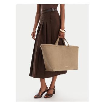 Geanta dama -  piele naturala - bej - One Size INTL