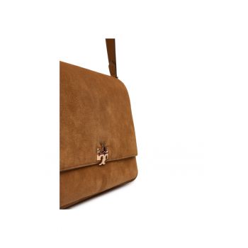 Geanta dama -  piele naturala - maro - One Size INTL