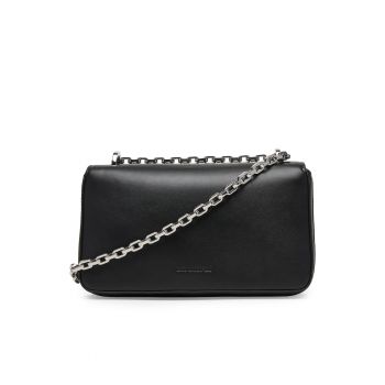 Geanta dama -  piele naturala - neagra - One Size INTL