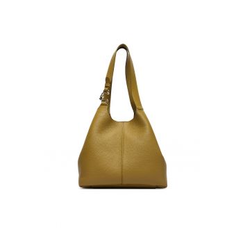 Geanta dama -  piele naturala - verde - One Size INTL