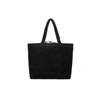Geanta dama -  plastic - negru - One Size INTL