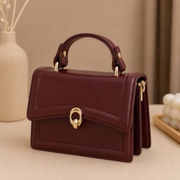 Geanta de dama, 201, model elegant, Bordo
