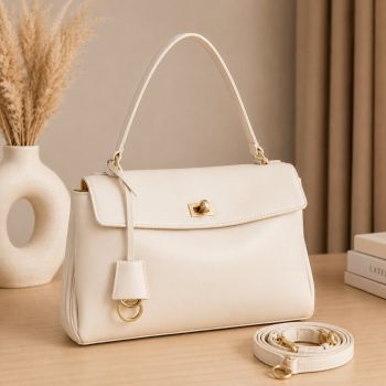 Geanta de dama, 262, model elegant, Crem
