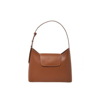 Geanta de piele eleganta - Maro - 25x28x8