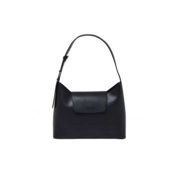Geanta de piele eleganta - Negru - 25x28x8