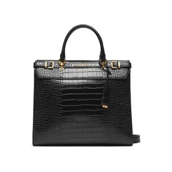 Geanta din piele cu model de piele de crocodil