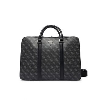 Geanta laptop barbati -  piele ecologica - negru - One Size INTL