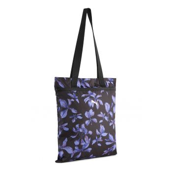 Geanta tote cu model POP - Negru - Albastru lavanda - Roz somon