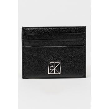 Portcart de piele cu protectie RFID - Negru