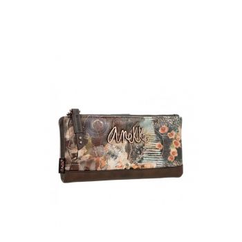 Portofel dama -  Piele ecologica - 20x10x4 cm - Multicolor