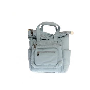 Rucsac casual bleu cu compartimente multiple