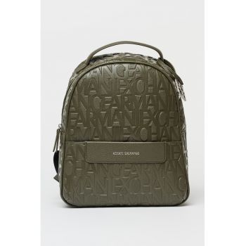 Rucsac cu model logo Liz - Verde masliniu inchis