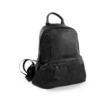 Rucsac de dama incapator din piele  Aslen FV01 negru