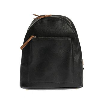 Rucsac elegant negru cu fermoare discrete si design minimalist