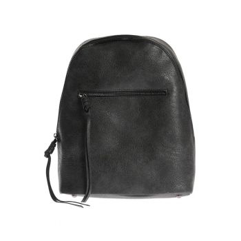 Rucsac negru elegant din piele ecologica cu design minimalist