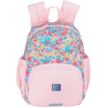 Rucsac Oxford, 31 x 23 x 12 cm, Model Flowers, Roz