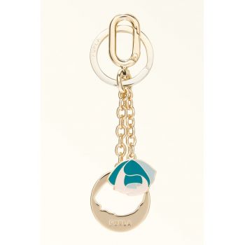 Breloc cu talisman floare - Verde/Auriu