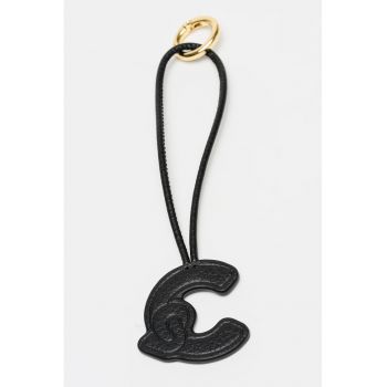 Breloc din piele C-Me - Auriu/Negru