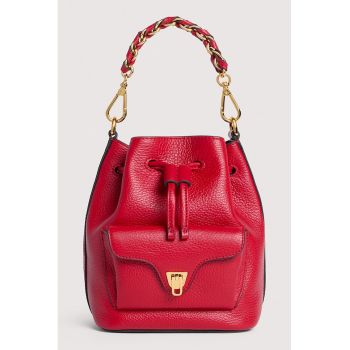 Geanta bucket cu maner lant Beat Generation - Rosu vermillion