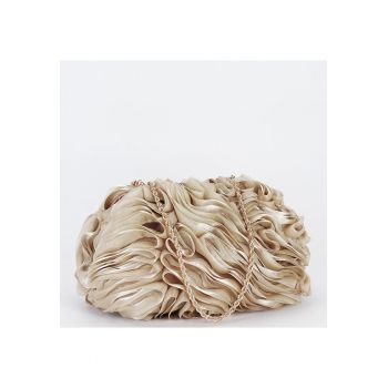 Geanta clutch taupe cu model 3D BMN-1241 06 20264 - Maro taupe