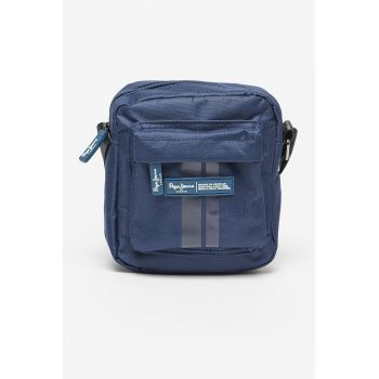 Geanta crossbody cu logo - Albastru inchis