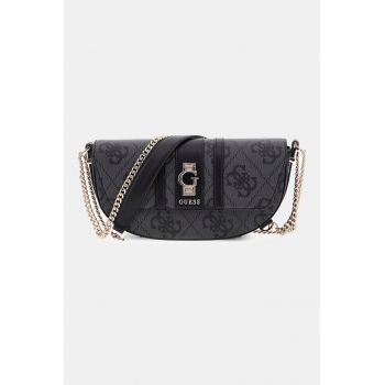 Geanta crossbody cu model logo - Gri inchis