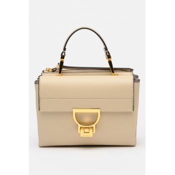 Geanta crossbody de piele Arlettis - Maro nisip