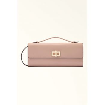 Geanta crossbody de piele Clara - Piersica