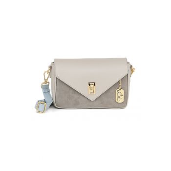 Geanta crossbody de piele cu clapa