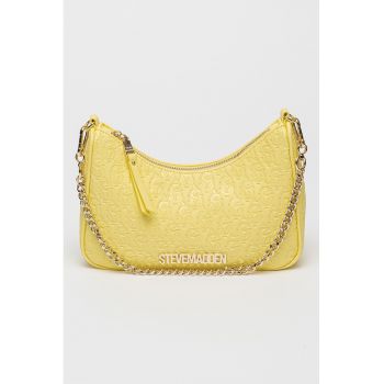 Geanta crossbody de piele ecologica cu logo Bvice-Ewqdwqf - Galben - 13x26x7