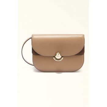 Geanta crossbody de piele Sfera - Maro nisip