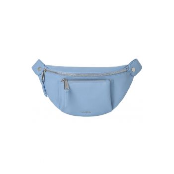 Geanta crossbody din piele cu bareta ajustabila - Albastru deschis